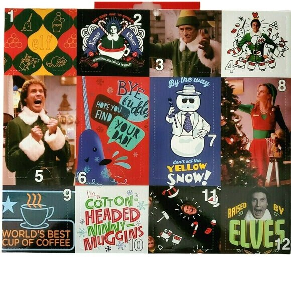 New Buddy Elf Christmas 12 Days Of Socks Calendar Holiday Movie Gag Novelty Gift - Picture 3 of 7